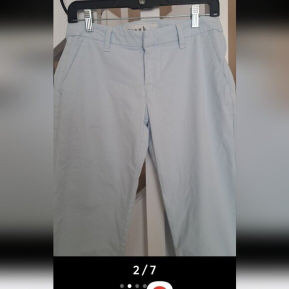 Frank &Eileen Wicklow Pant The Italian Chino in Cloud Blue color. SZ 2 Excellent - Picture 7 of 8